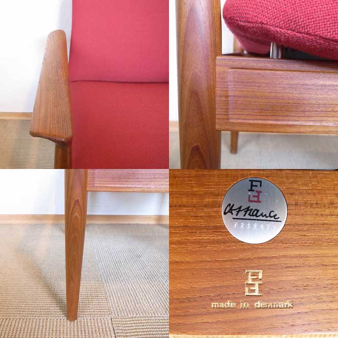 Finn Juhl / フィン・ユール  ディプロマットチェア 【チーク】 北欧ビンテージ家具 サブ画像4