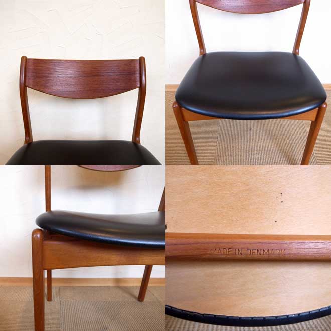 デンマーク製 ダイニングチェア 【チーク】 北欧ビンテージ家具 サブ画像4