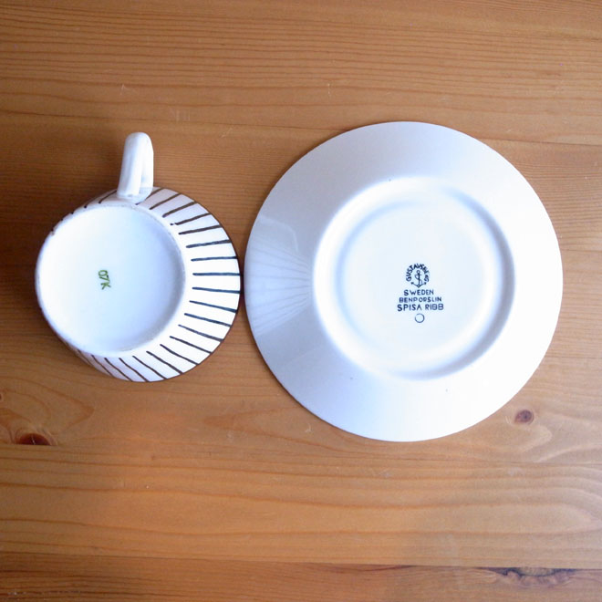 Stig Lindberg/スティッグ・リンドベリ　スピサ・リブ　コーヒーカップ＆ソーサー サブ画像3