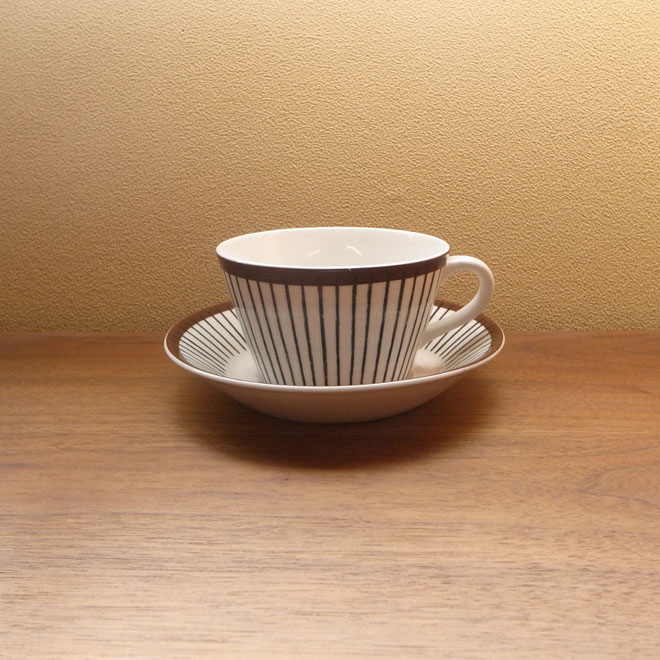 Stig Lindberg / スティッグ・リンドベリ グスタフスベリ Spisa Ribb / スピサリブ カップ＆ソーサー メイン画像