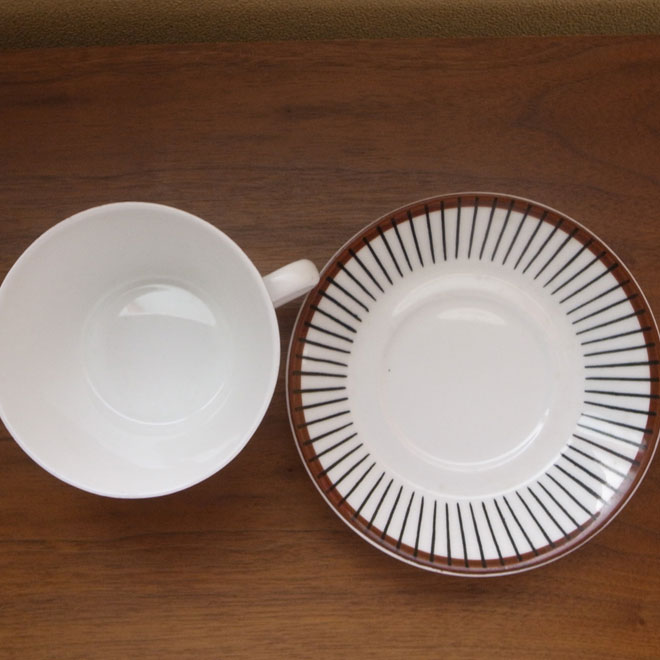 Stig Lindberg / スティッグ・リンドベリ グスタフスベリ Spisa Ribb / スピサリブ カップ＆ソーサー サブ画像2