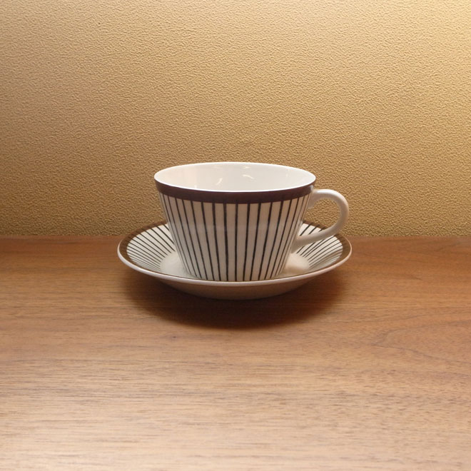 Stig Lindberg / スティッグ・リンドベリ グスタフスベリ Spisa Ribb / スピサリブ カップ＆ソーサー メイン画像