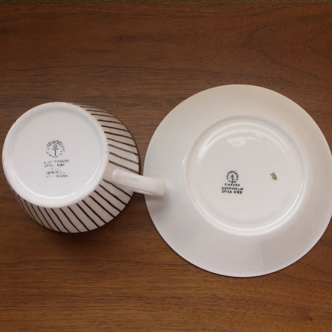 Stig Lindberg / スティッグ・リンドベリ グスタフスベリ Spisa Ribb / スピサリブ カップ＆ソーサー サブ画像3