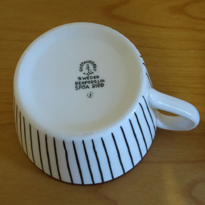 Stig Lindberg / スティッグ・リンドベリ グスタフスベリ Spisa Ribb / スピサリブ カップ＆ソーサー サブ画像7