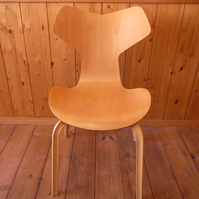 Arne Jacobsen / アルネ・ヤコブセン フリッツ・ハンセン 3130グランプリチェア 【ビーチ】 北欧ビンテージ家具 サブ画像1
