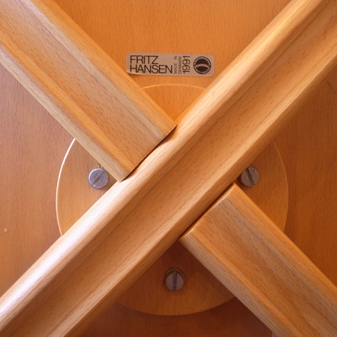 Arne Jacobsen / アルネ・ヤコブセン フリッツ・ハンセン 3130グランプリチェア 【ビーチ】 北欧ビンテージ家具 サブ画像6