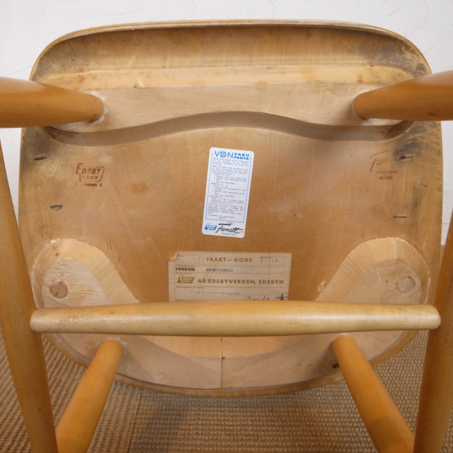 Ilmari Tapiovaara / イルマリ・タピオヴァーラ Edsby Verken Fanett ファネットチェア【バーチ×チーク】 北欧ビンテージ家具 サブ画像5