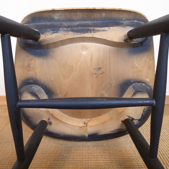 Ilmari Tapiovaara / イルマリ・タピオヴァーラ Edsby Verken Fanett ファネットチェア　ブラック【バーチ×チーク】 北欧ビンテージ家具 サブ画像6