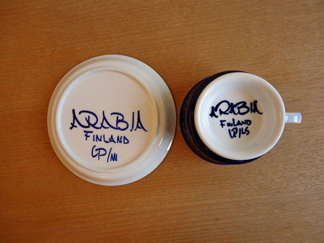 Ulla Procope / ウラ・プロコッペ ARABIA  ヴァレンシアシリーズ　ティーカップ&ソーサー サブ画像4