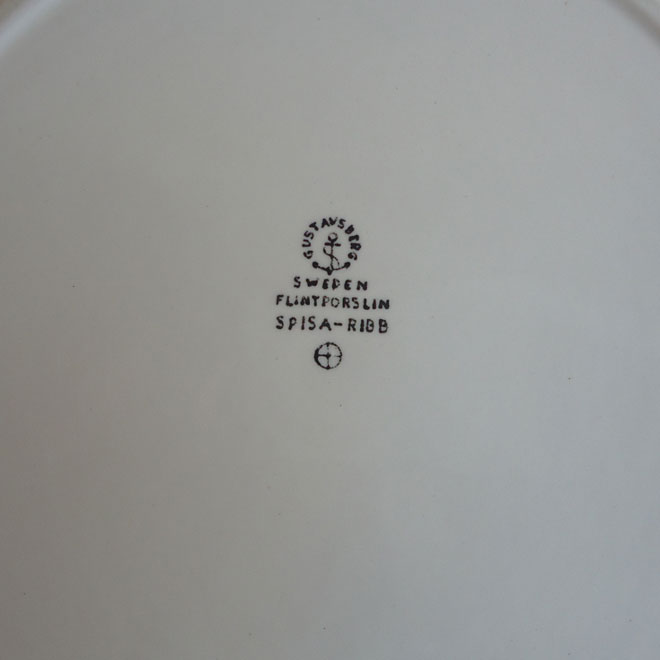 Stig Lindberg / スティッグ・リンドベリ グスタフスベリ  スピサリブシリーズ　プレート【21ｃｍ】 サブ画像5