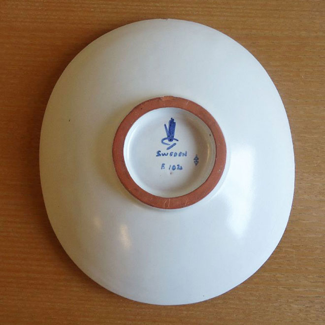 スティッグ・リンドベリ ファイアンスプレート｜北欧ビンテージ