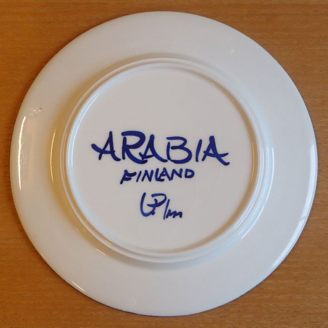 Ulla Procope / ウラ・プロコッペ ARABIA  ヴァレンシアシリーズ　プレート【20cm】 サブ画像4