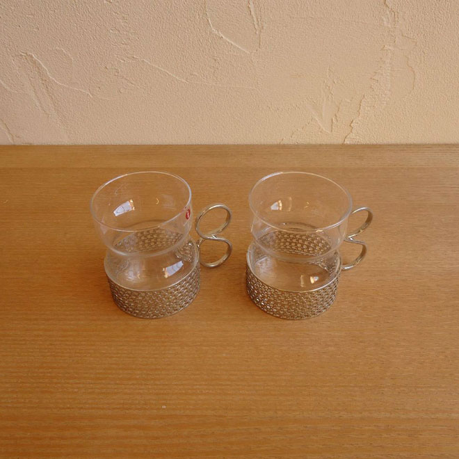 Timo Sarpaneva / ティモ・サルパネヴァ イッタラ  ツァイッカ　ホルダー付ティーカップ　2脚セット【シルバー】 サブ画像2