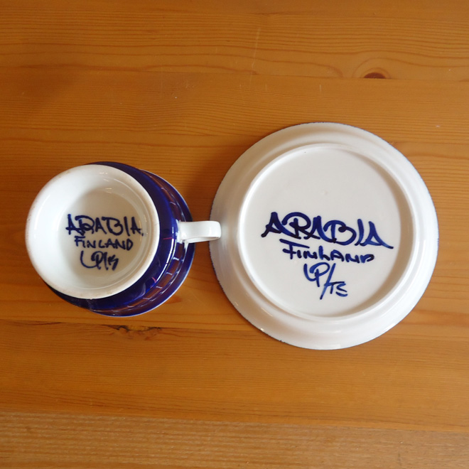Ulla Procope / ウラ・プロコッペ ARABIA Valencia / ヴァレンシア ティーカップ&ソーサー 北欧ビンテージ雑貨 サブ画像3