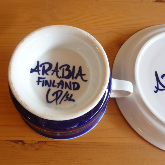 Ulla Procope / ウラ・プロコッペ ARABIA Valencia / ヴァレンシア ティーカップ&ソーサー 北欧ビンテージ雑貨 サブ画像4