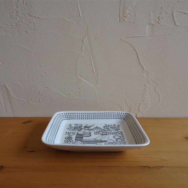 Raija Uosikkinen / ライヤ・ウオシッキネン ARABIA エミリア スクエアプレート サブ画像1