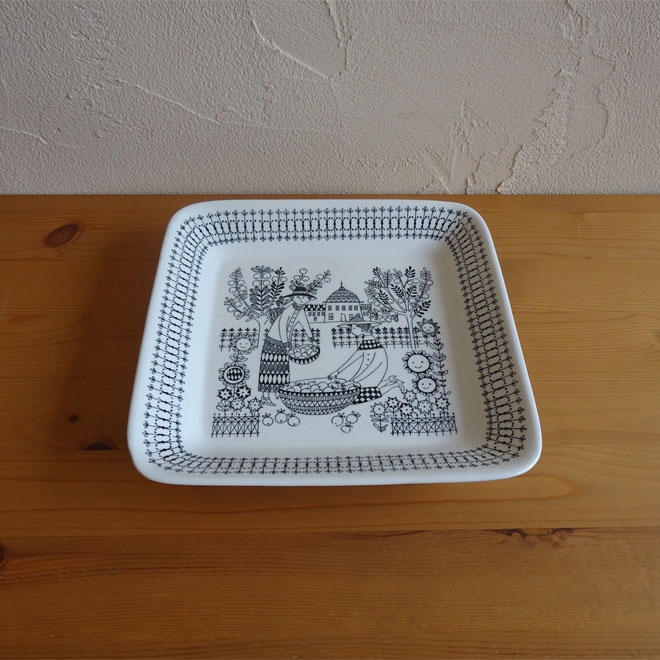 Raija Uosikkinen / ライヤ・ウオシッキネン ARABIA エミリア スクエアプレート サブ画像2