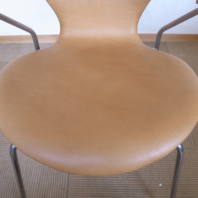 Arne Jacobsen / アルネ・ヤコブセン フリッツ・ハンセン 3207 セブンチェア　レザー 北欧ビンテージ家具 サブ画像4