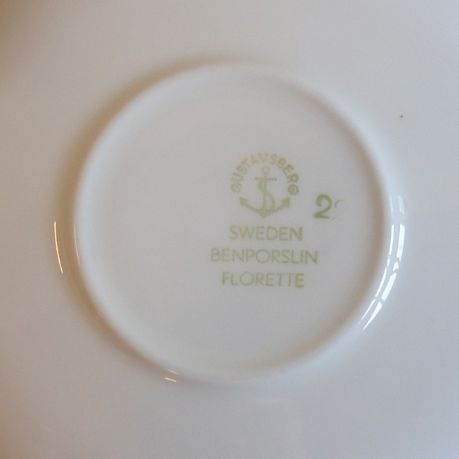 Stig Lindberg / スティッグ・リンドベリ グスタフスベリ Florette デミタスカップ＆ソーサー 北欧ビンテージ雑貨 サブ画像5