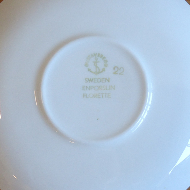 Stig Lindberg / スティッグ・リンドベリ グスタフスベリ Florette デミタスカップ＆ソーサー 北欧ビンテージ雑貨 サブ画像5