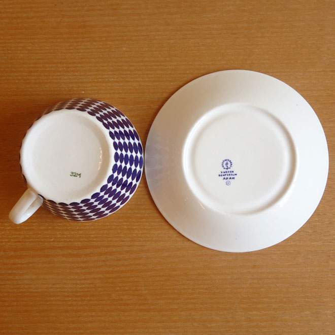 Stig Lindberg / スティッグ・リンドベリ  Adam/アダム ティーカップ＆ソーサー サブ画像3