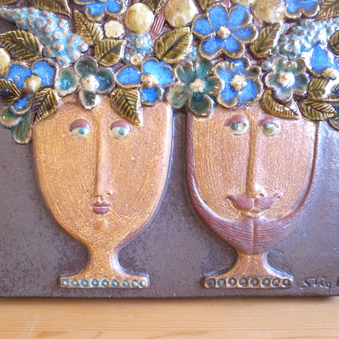 Stig Lindberg / スティッグ・リンドベリ グスタフスベリ ウォールプレート 北欧ビンテージ雑貨 サブ画像3