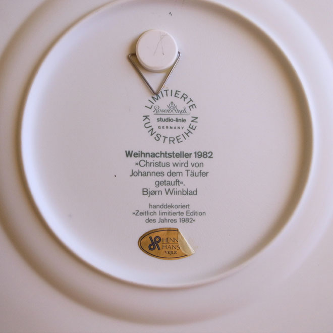 Bjorn Wiinblad / ビョルン・ウィンブラッド ローゼンタール  クリスマスプレート【1982年】 サブ画像3