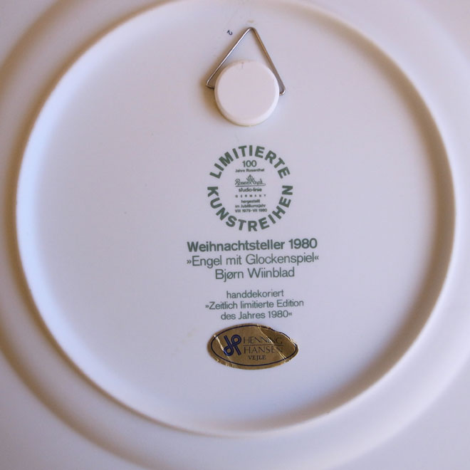 Bjorn Wiinblad / ビョルン・ウィンブラッド ローゼンタール  クリスマスプレート【1980年】 サブ画像3