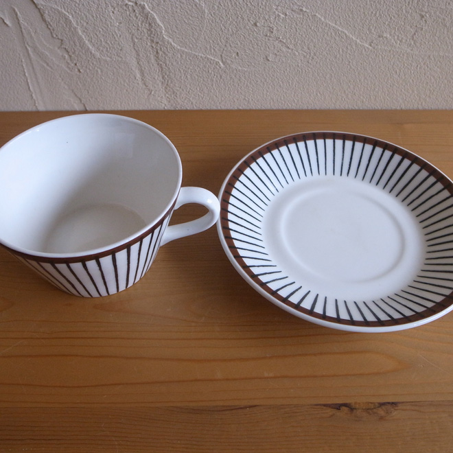 Stig Lindberg / スティッグ・リンドベリ グスタフスベリ Spisa Ribb / スピサリブ ティーカップ＆ソーサー サブ画像2