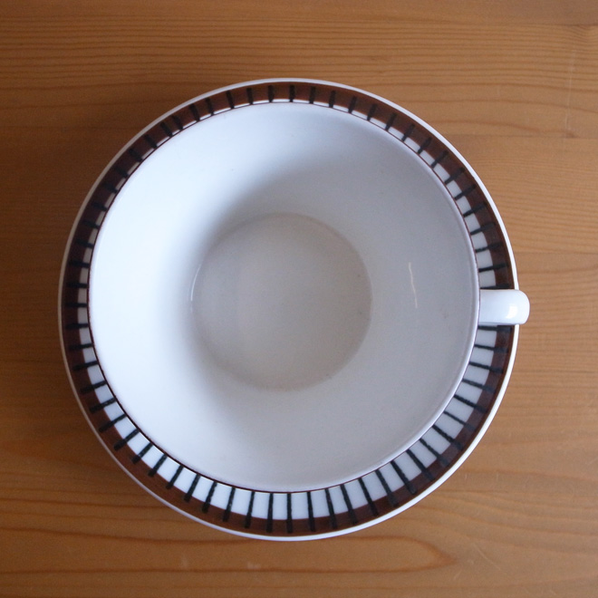 Stig Lindberg / スティッグ・リンドベリ グスタフスベリ Spisa Ribb / スピサリブ ティーカップ＆ソーサー サブ画像1
