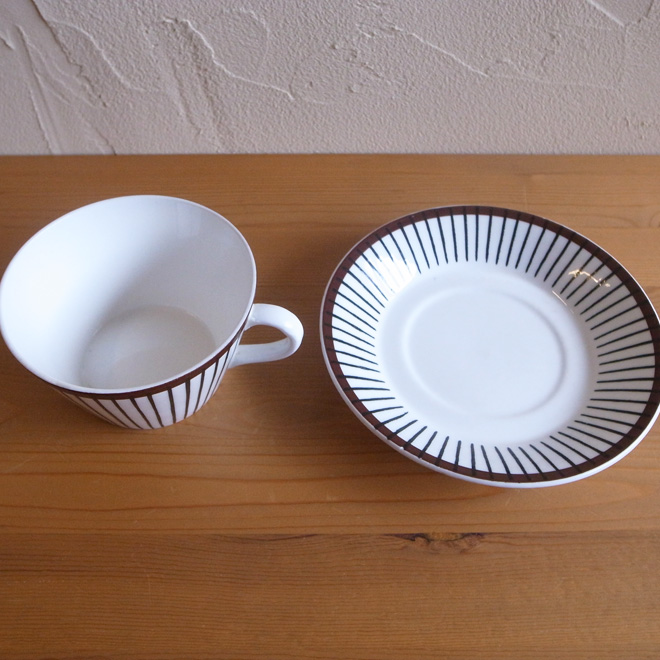 Stig Lindberg / スティッグ・リンドベリ グスタフスベリ Spisa Ribb / スピサリブ ティーカップ＆ソーサー サブ画像2