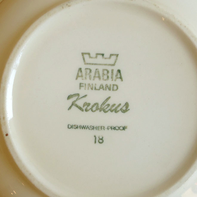 Esteri Tomula / エステリ・トムラ ARABIA  クロッカス ディーププレート サブ画像4