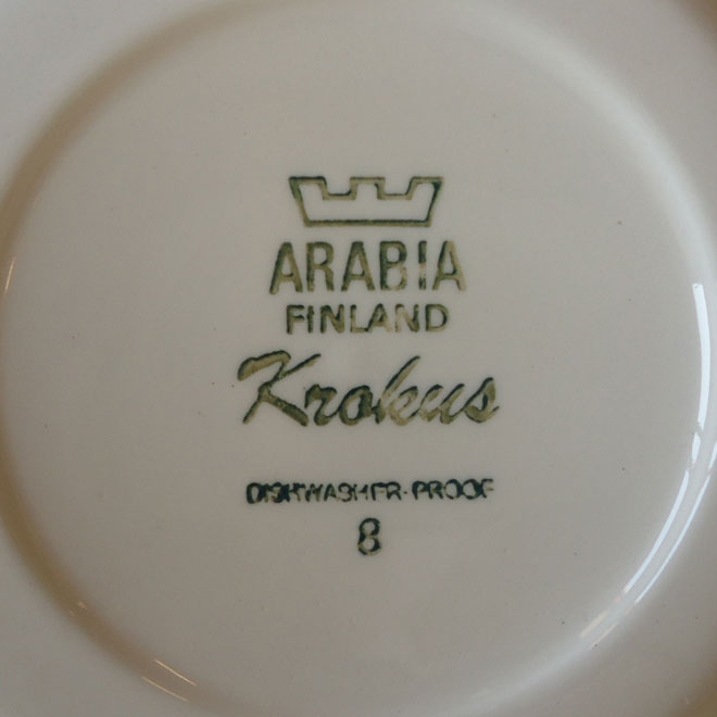 Esteri Tomula / エステリ・トムラ ARABIA クロッカス カップ&ソーサー サブ画像4