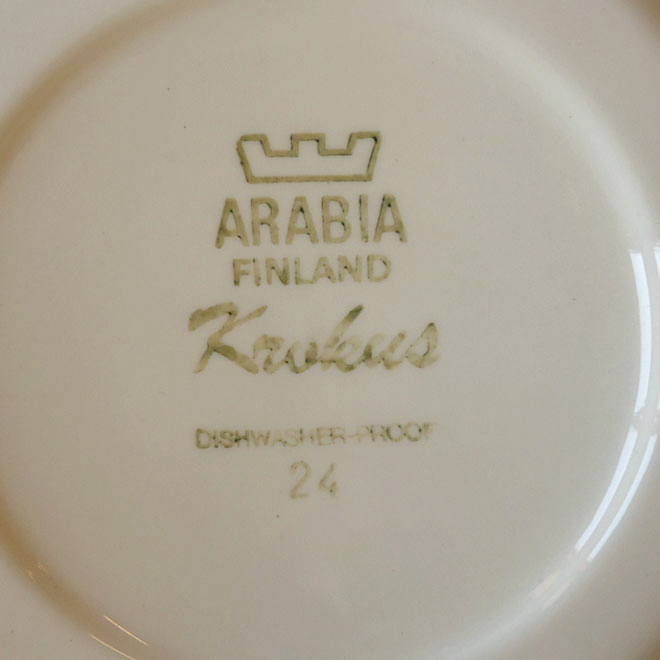 Esteri Tomula / エステリ・トムラ ARABIA クロッカス カップ&ソーサー サブ画像4