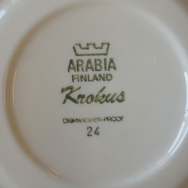 Esteri Tomula / エステリ・トムラ ARABIA クロッカス カップ&ソーサー サブ画像4