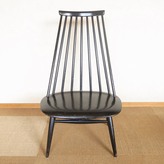 Ilmari Tapiovaara / イルマリ・タピオヴァーラ Edsby Verken Mademoiselle　chair【ブラック】【バーチ】 北欧ビンテージ家具 サブ画像1