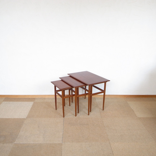 ネストテーブル【チーク】 北欧ビンテージ家具 メイン画像