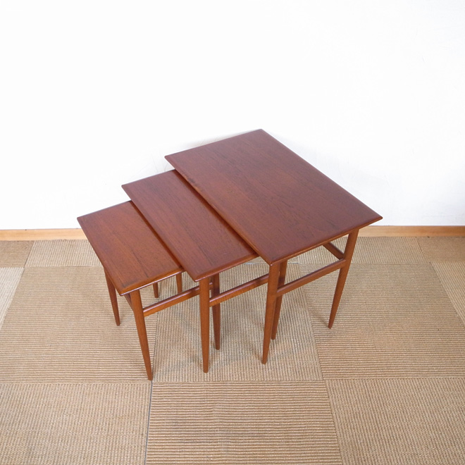 ネストテーブル【チーク】 北欧ビンテージ家具 サブ画像1