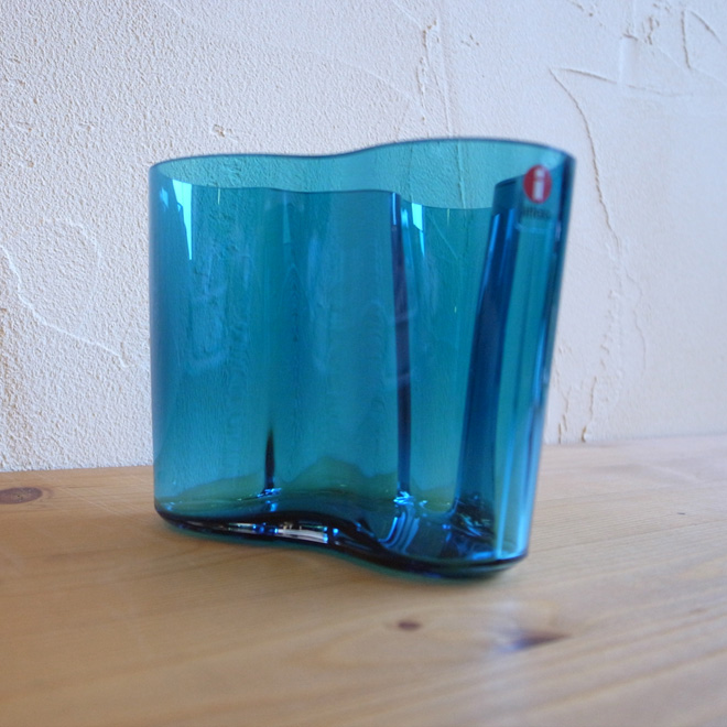 Alvar Aalto / アルヴァ・アアルト イッタラ アアルト コレクション　ベース　ペトロールブルー 北欧雑貨 サブ画像1