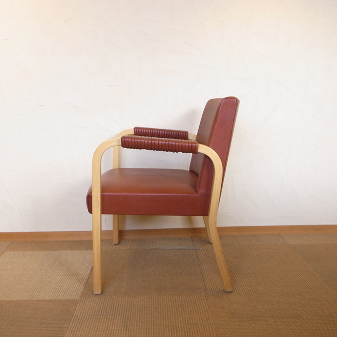 Alvar Aalto / アルヴァ・アアルト アルテック 46 アームチェア【バーチ・本革】 北欧ビンテージ家具 サブ画像1