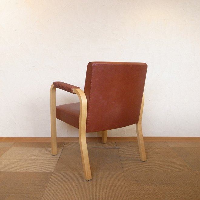 Alvar Aalto / アルヴァ・アアルト アルテック 46 アームチェア【バーチ・本革】 北欧ビンテージ家具 サブ画像2