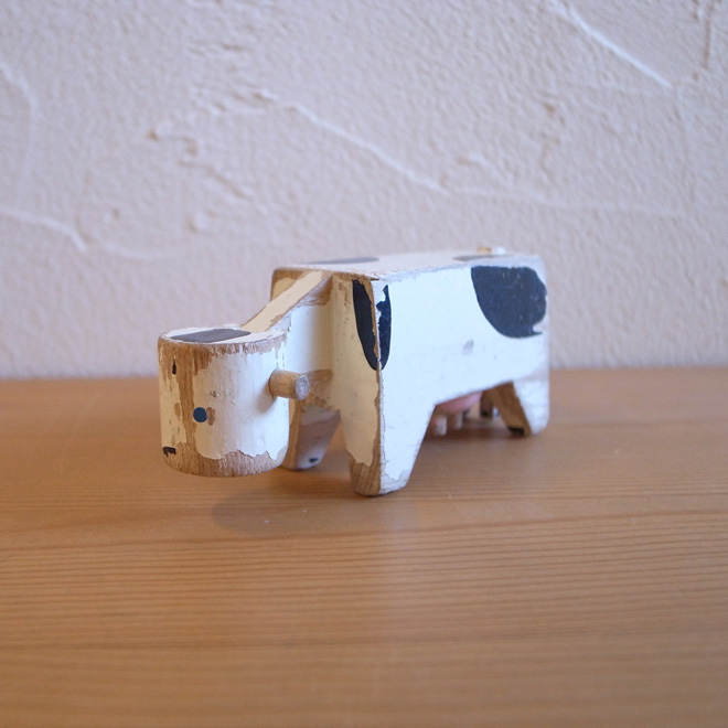 Kay Bojesen / カイ・ボイスン 農場シリーズ COW　牛【ビーチ】 北欧ビンテージ雑貨 メイン画像