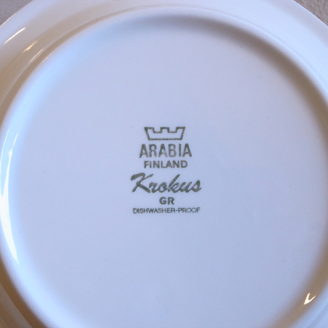 Esteri Tomula / エステリ・トムラ ARABIA Krokus / クロッカス グレーリム　ディーププレート 北欧ビンテージ雑貨 サブ画像5