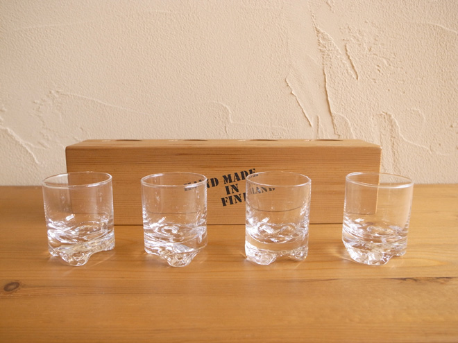 Tapio Wirkkala / タピオ・ウィルッカラ イッタラ Gaissa ショットグラス 4個入り 木箱付き 北欧ビンテージ雑貨 サブ画像2