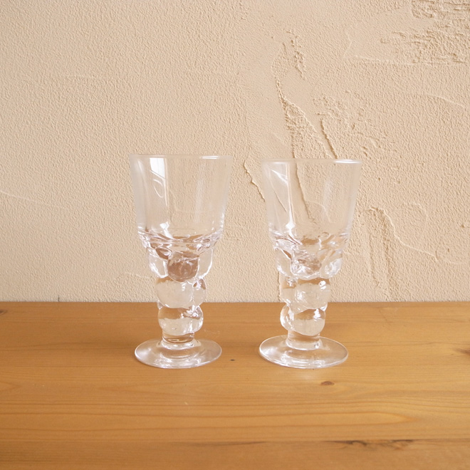 Oiva Toikka / オイバ・トイッカ ヌータヤルヴィ Mukura Schnapps グラス 2個セット 北欧ビンテージ雑貨 メイン画像