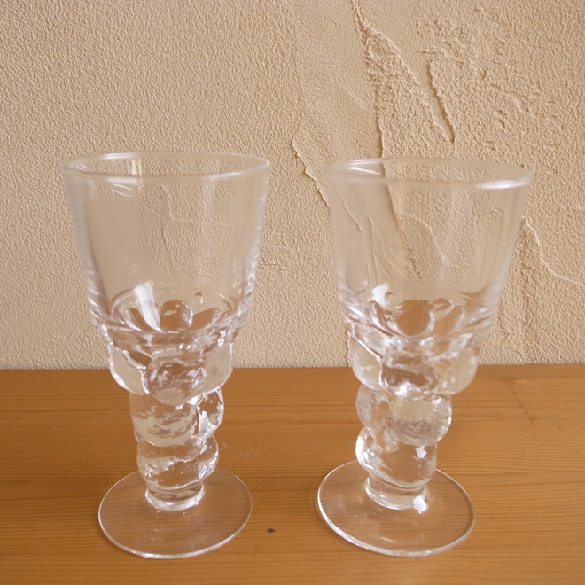 Oiva Toikka / オイバ・トイッカ ヌータヤルヴィ Mukura Schnapps グラス 2個セット 北欧ビンテージ雑貨 サブ画像7