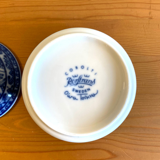 Oiva Toikka / オイバ・トイッカ ロールストランド Cobolti シュガーポット 北欧ビンテージ雑貨 サブ画像4
