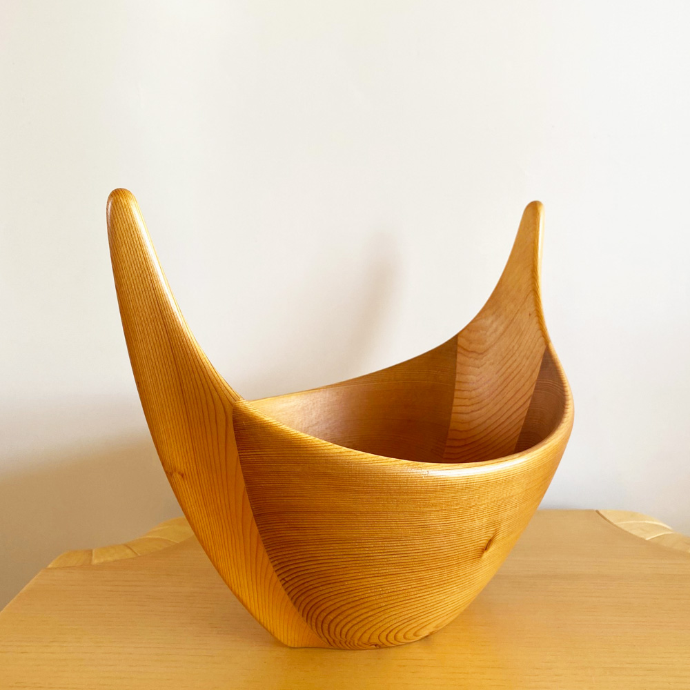 Johnny Mattsson / ジョニー・マットソン Wooden 木製 パイン ボウル 北欧ビンテージ雑貨 メイン画像