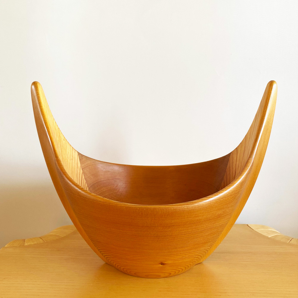 Johnny Mattsson / ジョニー・マットソン Wooden 木製 パイン ボウル 北欧ビンテージ雑貨 サブ画像1