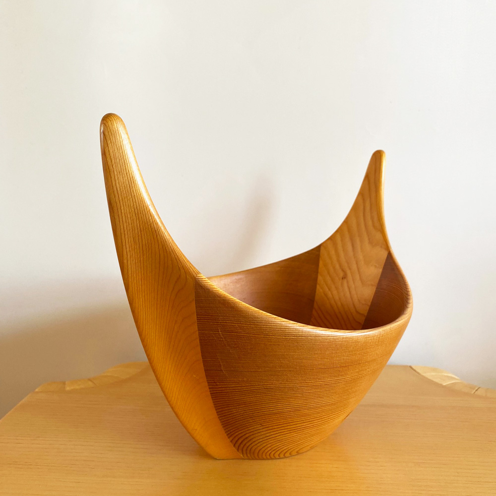 Johnny Mattsson / ジョニー・マットソン Wooden 木製 パイン ボウル 北欧ビンテージ雑貨 サブ画像2